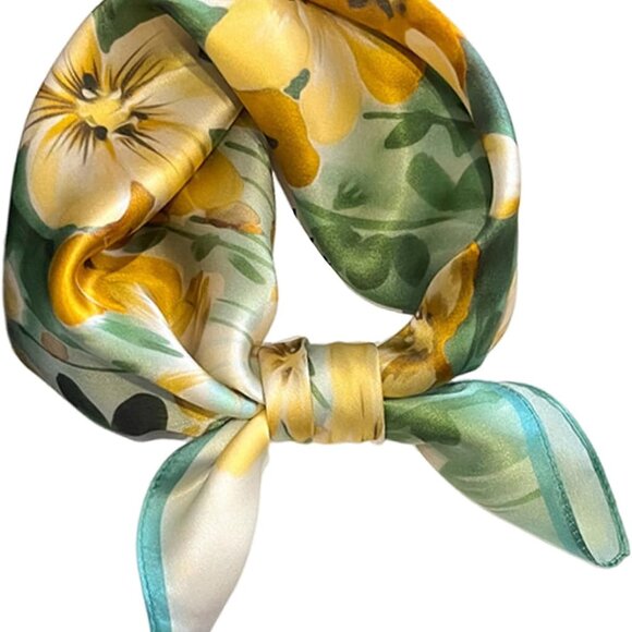 Mulberry Silk Neck Scarf 21x21 Summer Winter Women Gift Elegant Scarves - Picture 1 of 6